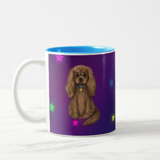 Caneca De Café Em Dois Tons Ruby Cavalier King Charles Spaniel