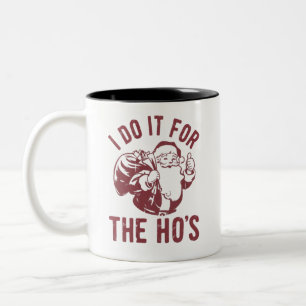 Caneca De Café Em Dois Tons Rude Natal Papai Noel Cara Eu Faço Isso Para As Ho