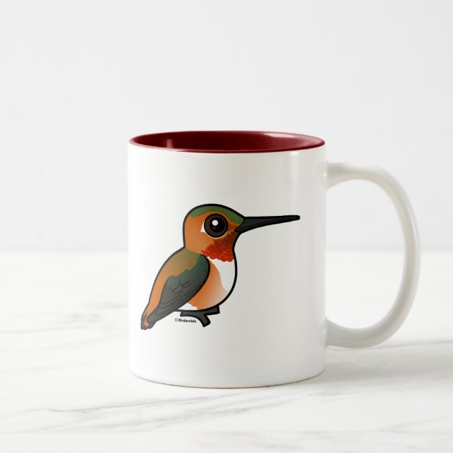 Caneca De Café Em Dois Tons Rufous Hummingbird (Direita)