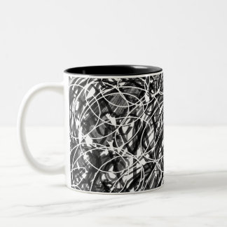 Caneca De Café Em Dois Tons Rush of Time Abstract Art