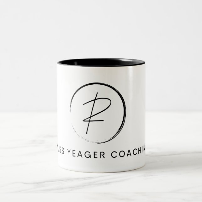 Caneca De Café Em Dois Tons Russ Yeager Coaching Signature Logo (Centro)