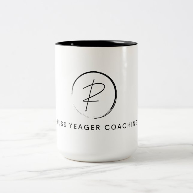 Caneca De Café Em Dois Tons Russ Yeager Coaching Signature Logo (Centro)