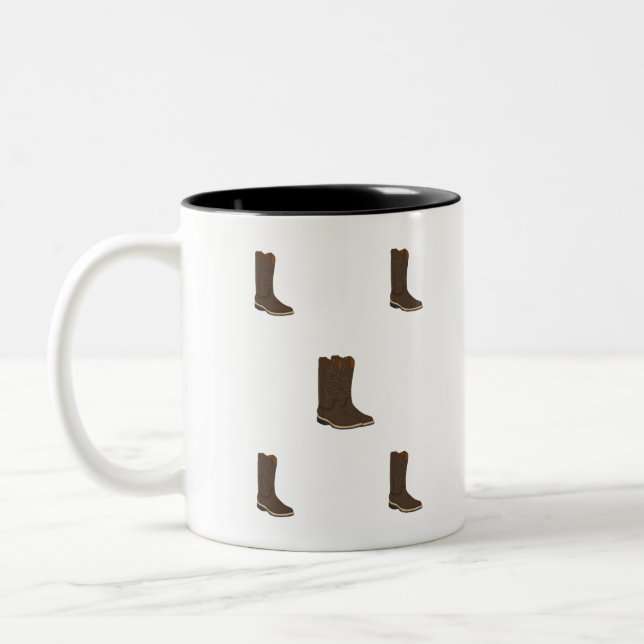 Caneca De Café Em Dois Tons Rustic Boots (Esquerda)