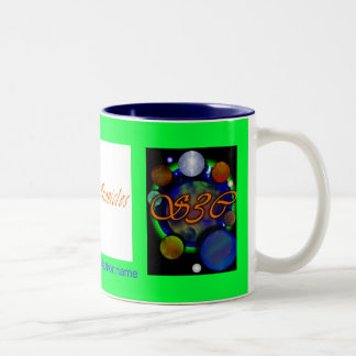 Caneca De Café Em Dois Tons S3Cplanets8, S3Cplanets8, texto de S3C,