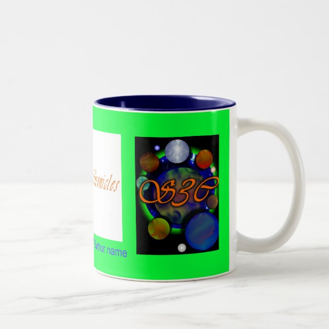 Caneca De Café Em Dois Tons S3Cplanets8, S3Cplanets8, texto de S3C, (Direita)