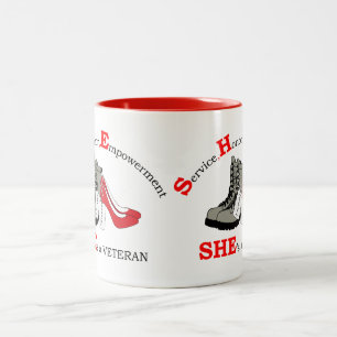 Caneca De Café Em Dois Tons S H E é um veterano