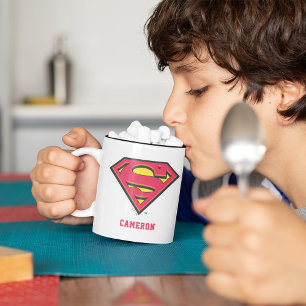 Caneca De Café Em Dois Tons S-Shield Personalizado do Super-Homem   Logotipo c