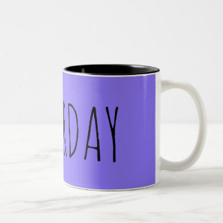 Caneca De Café Em Dois Tons Sábado ||Coleção Semanal
