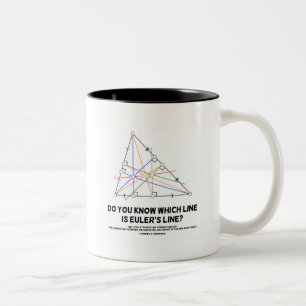 Caneca De Café Em Dois Tons Sabe qual é a linha do Euler? (Geometria)