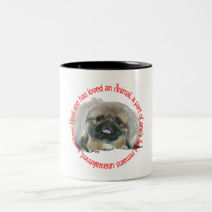 Caneca De Café Em Dois Tons Sabedoria Pequinês - Até que se ame