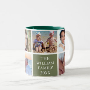 Caneca De Café Em Dois Tons Sábio feito sob encomenda personalizado da colagem