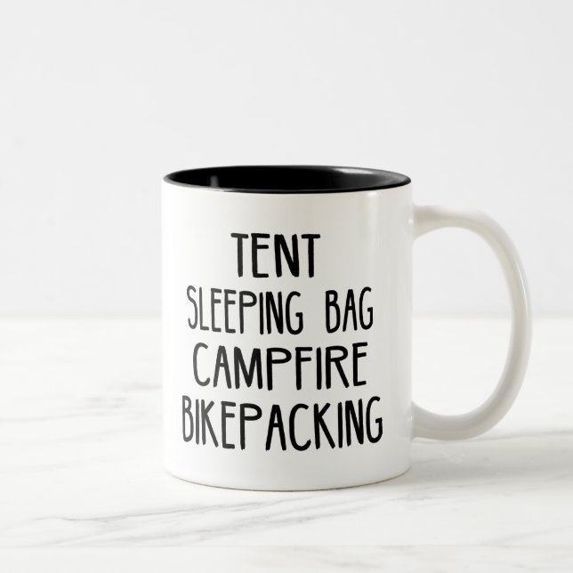 Caneca De Café Em Dois Tons Saco De Dormência De Tent Campfire (Direita)
