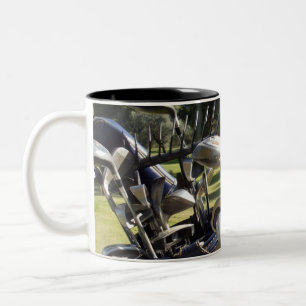 Caneca De Café Em Dois Tons Saco De Golfe Estou Pronto,