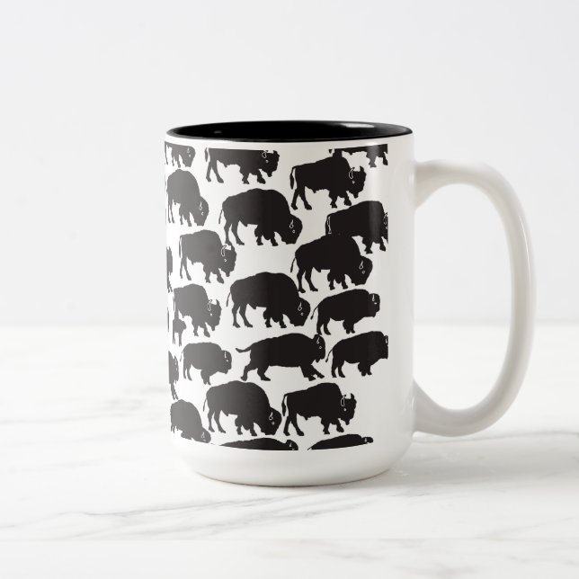 Caneca De Café Em Dois Tons Sacred New Mexico Buffalo (Direita)
