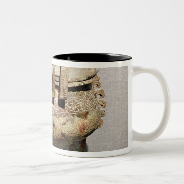Caneca De Café Em Dois Tons Sacrificial "seu-ting" a figura animal (Direita)