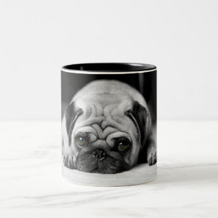 Caneca De Café Em Dois Tons Sad Pug