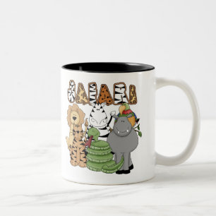 Caneca De Café Em Dois Tons Safari animal