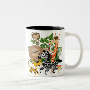 Caneca De Café Em Dois Tons Safari animal