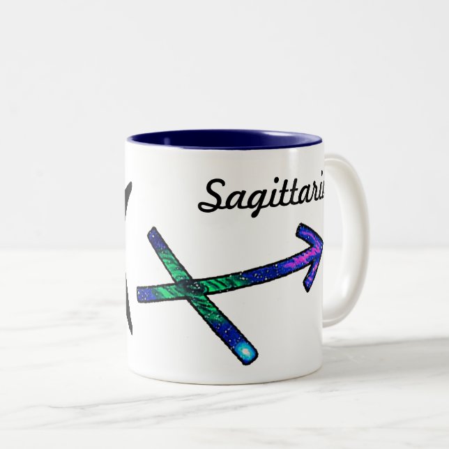 Caneca De Café Em Dois Tons Sag. Ziqpu  (Frente Esquerda)