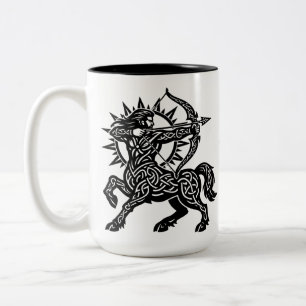 Caneca De Café Em Dois Tons Sagitário — O Arqueiro por BurnsInHell