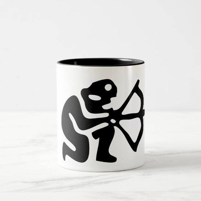Caneca De Café Em Dois Tons Sagitário Sinal de Astrologia Solar, Zodiac Mug (Centro)