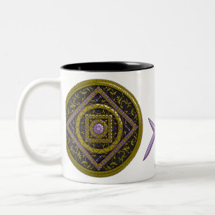 Caneca De Café Em Dois Tons Sagittarius Mandala Mug