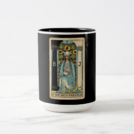 Caneca De Café Em Dois Tons Sagrada Sacerdotisa Tarot