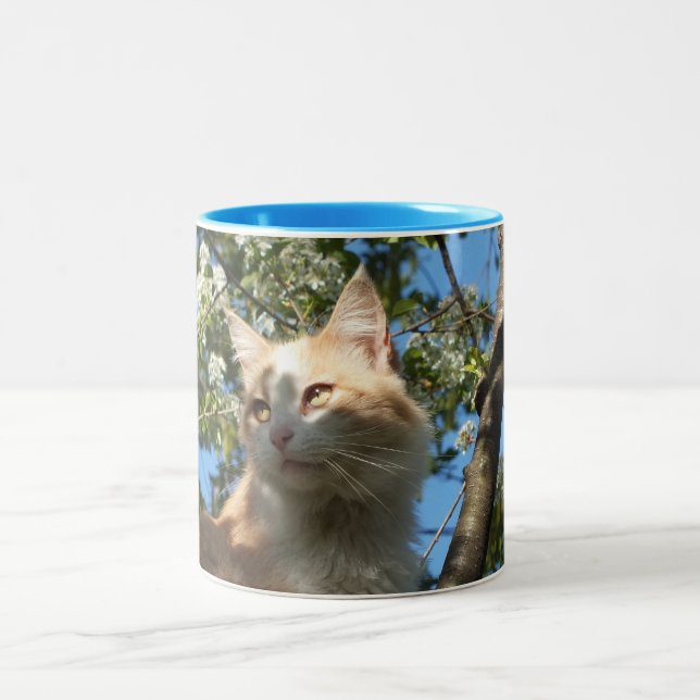 Caneca De Café Em Dois Tons Sahara Cat Envolve Mug (Centro)