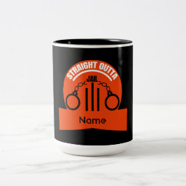 Caneca De Café Em Dois Tons Saia Da Prisão Presente De Libertação