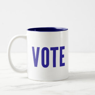 Caneca De Café Em Dois Tons Saia da votação: Mug de VOTAÇÃO em Duas Tonela
