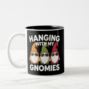 Caneca De Café Em Dois Tons Saindo Com Meus Gnomos Engraçado Gnomo Jardim