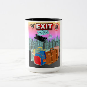 Caneca De Café Em Dois Tons Sair do Ticket Mug