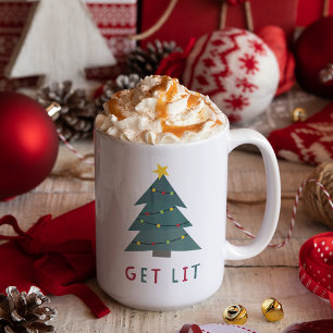 Caneca De Café Em Dois Tons Sair Natal engraçado
