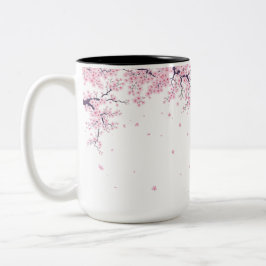 Caneca De Café Em Dois Tons Sakura Flor de Cerejeira Arte Japonesa Tote