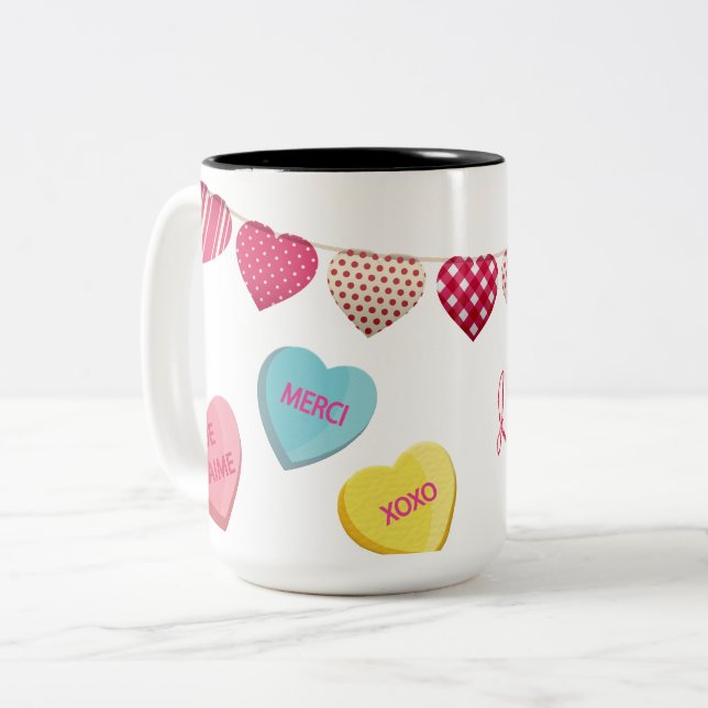 Caneca De Café Em Dois Tons Sal de amor (Frente Esquerda)