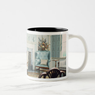 Caneca De Café Em Dois Tons Sala de estar do parque dos cervos