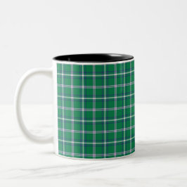 Caneca De Café Em Dois Tons Salem Green and White Plaid