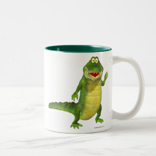 Caneca De Café Em Dois Tons Salgado, crocodilo
