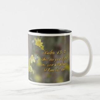 Caneca De Café Em Dois Tons Salmo 43:3 Flores Amarelas Mug De Café De Duas Pon