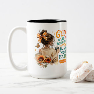 Caneca De Café Em Dois Tons Salmo 46:5...