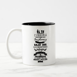 Caneca De Café Em Dois Tons Salmo 91 - Católico Romano