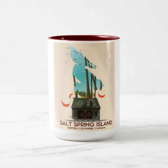 Caneca De Café Em Dois Tons Salt Primavera Island British Columbia Canada (Centro)