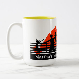 Caneca De Café Em Dois Tons Salto 15oz da ponte das maxilas do Martha's