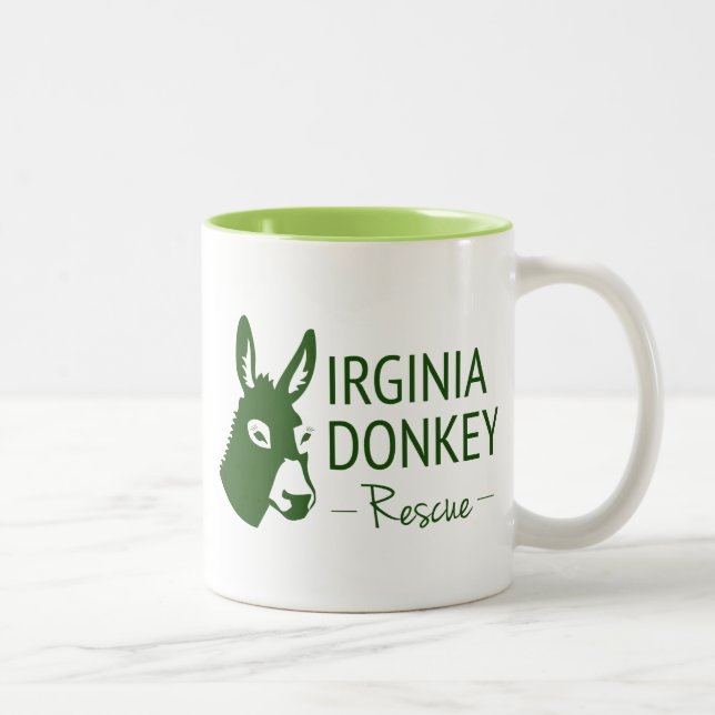Caneca De Café Em Dois Tons Salvamento do asno de Virgínia (Direita)