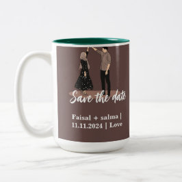 Caneca De Café Em Dois Tons Salvar a página de data