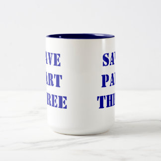 Caneca De Café Em Dois Tons Salvar a parte três