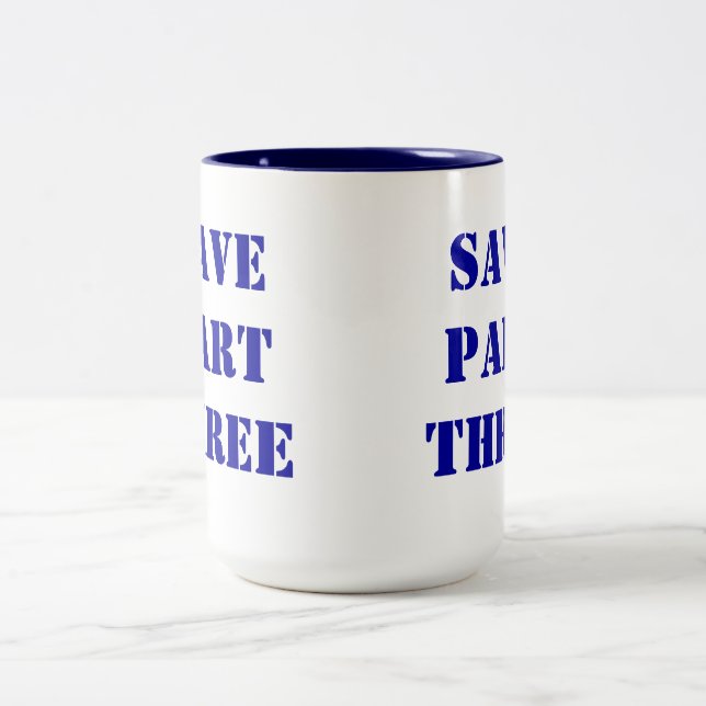 Caneca De Café Em Dois Tons Salvar a parte três (Centro)