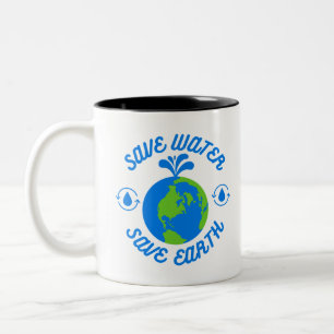 Caneca De Café Em Dois Tons Salvar a Terra