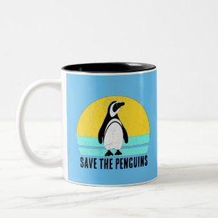 Caneca De Café Em Dois Tons Salvar Os Pinguins