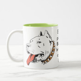 Caneca De Café Em Dois Tons Salvar um Touro de Pit: Proibir a Criação de Baixa